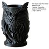 Desktop Stationery Organizer 3D Printed Owl Pen Holder, Creative Desk for Office Stationery, Decor Retro Relief Animal Storage Container Pencils