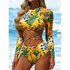 Europäischer und Amerikanischer Neuer Surfanzug Neoprenanzug Badeanzug Einteiler Damen Badeanzug Langärmlig Reißverschluss Bikini Badeanzug