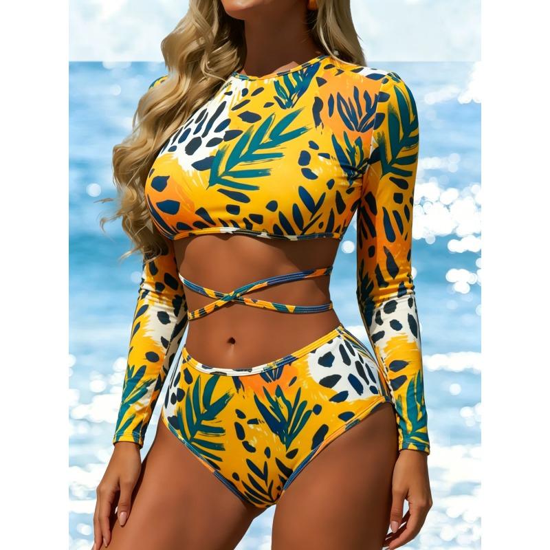 Europäischer und Amerikanischer Neuer Surfanzug Neoprenanzug Badeanzug Einteiler Damen Badeanzug Langärmlig Reißverschluss Bikini Badeanzug