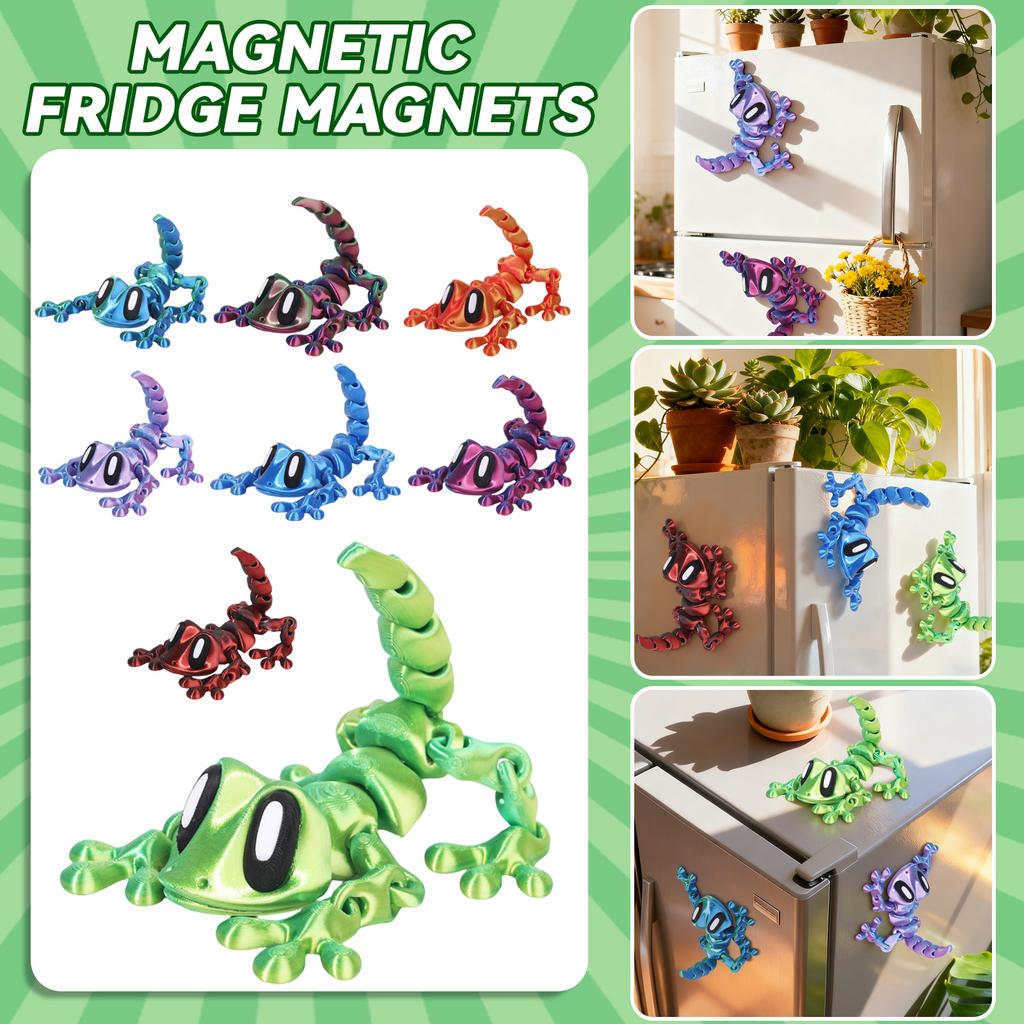 Zabawka magnetyczna drukowana w 3D, Ruchoma zabawka zwierzęca drukowana w 3D, Nadaje się do dekoracji lodówki/samochodu