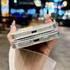 Diamond Frame Clear Slim Case Shell For iPhone 16 Pro Max 15 Pro 14 13 12 11 Soft TPU Shockproof Lens Protection Transparent Cover