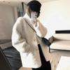 Autumn Winter Lazy Wind Midi Faux Fur Integrated Hair Solid Flip Collar Fashion Thermal Women Loose Comfortable Casual Coat 2024