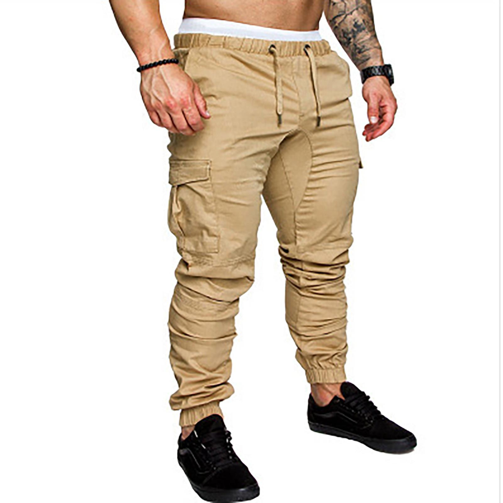 

Модные мужские спортивные однотонные повседневные свободные спортивные штаны со шнурком XXXXL хаки