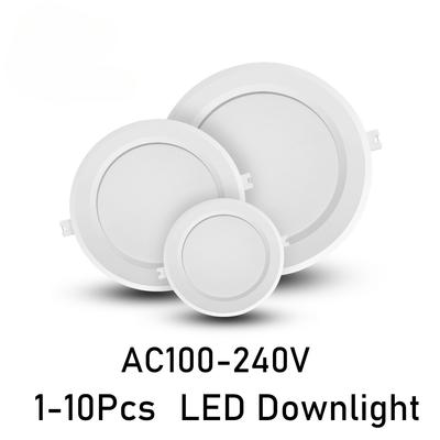 Led Downlight AC110V 220V Decke Licht Spot Led Plafond Einbau Unten Licht Runde 6/10/14/17/20/24W Scheinwerfer Innen Beleuchtung