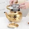 Luxury Gold Stainless Steel Water Kettle for Electric Ceramic Cooktop Coffee Tea Pot with Infuser Chinese Restaurant Tea Kettle