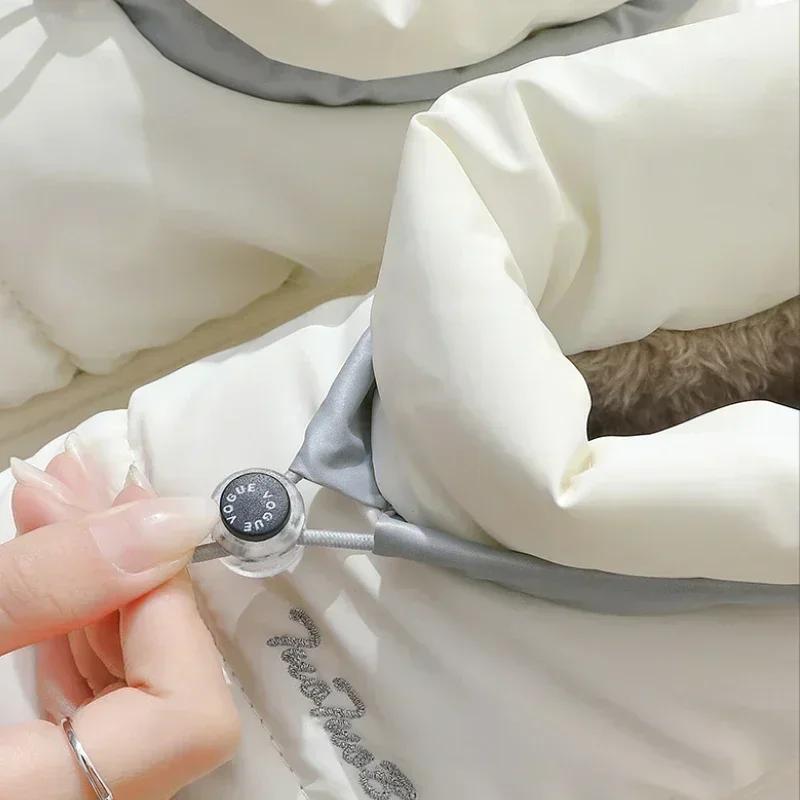 Klobige Damen Schneestiefel Warme Daunen Winter Wasserdicht Damen Stiefelette mit Fell Rutschfest Bonbonfarben Baumwollschuhe Frau