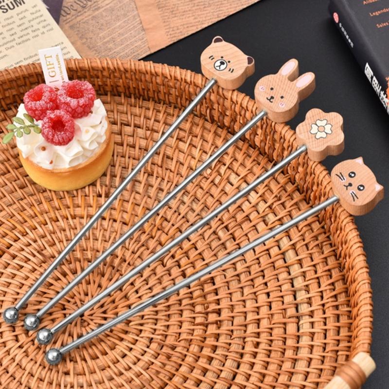 5Pcs Coffee Mixing Stick with Long Handle Elegant Cocktails Stir Stick for Home Use Practical Milk Powder Stirring Rod