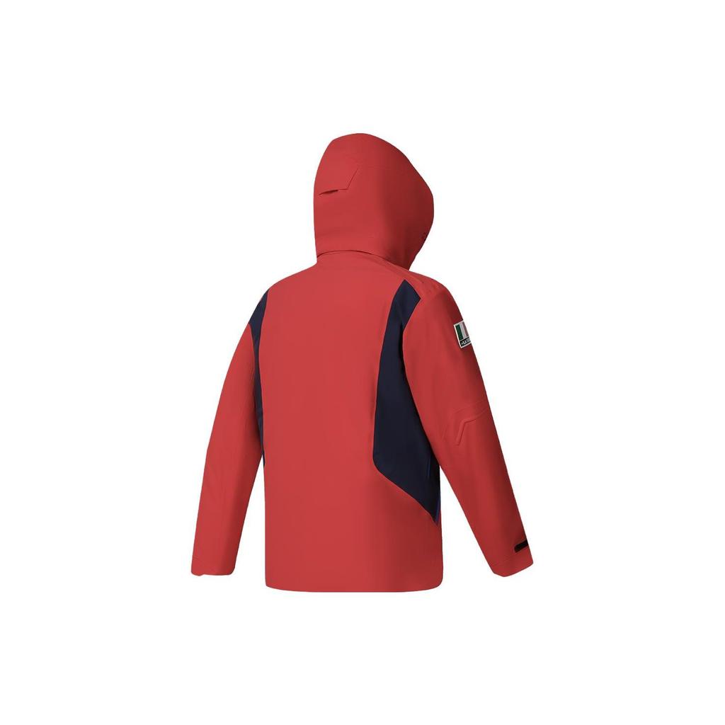 Fila Logo Print Hooded Ski Jacket Men Jackets Red A11M346921F-RD