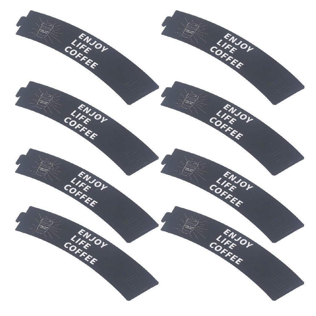 50 PCS Coffee Cups Sleeves Adjustable Paper Heat Insulating Cup Sleeve Jacket Holder for Beverage