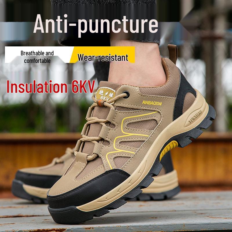 Men's Breathable Insulated Work Safety Shoes - Anti-Smash, Anti-Puncture & Wear-Resistant, Comfort for Long Standing