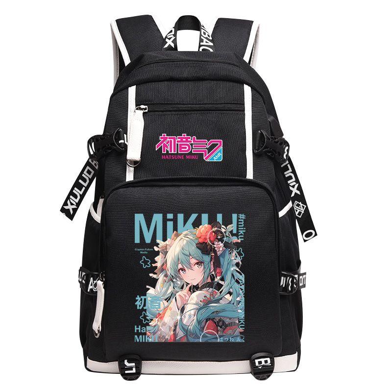 Rugzak Cartoon Anime Leerling Schooltas Student Grote Capaciteit Rugzak Makkelijk te Combineren voor Vrije Tijd Nieuw Semester Cadeau black
