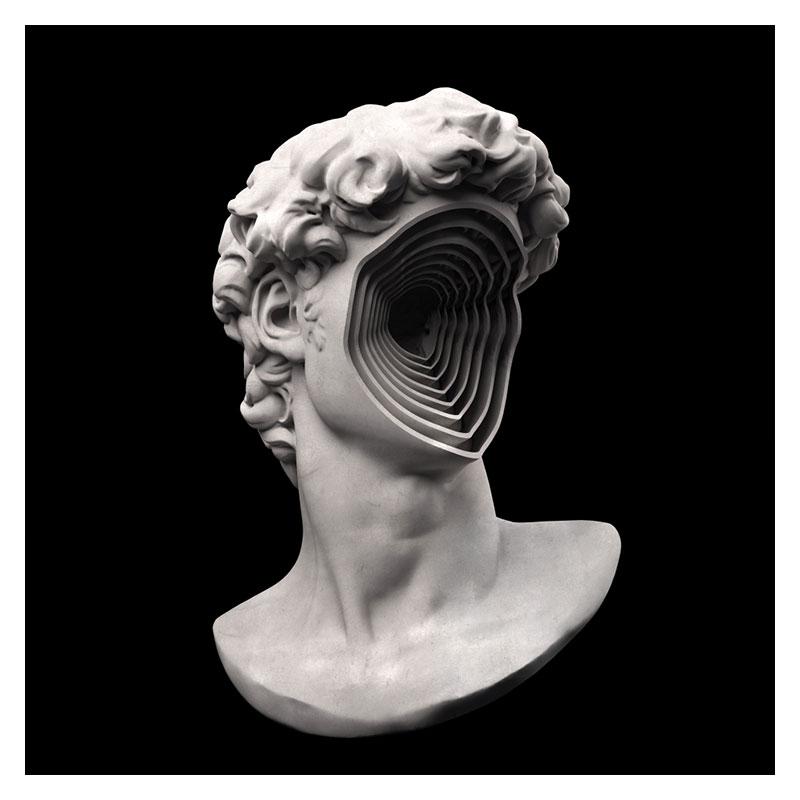 Nowoczesne obrazy David dmuchający różowy obraz na płótnie do salonu dekoracja ścienna David rzeźba wydruki Cuadros