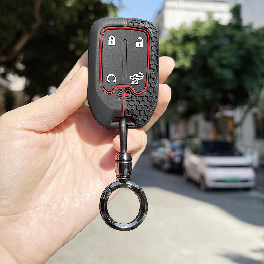 Soft Key Case For GMC Sierra Denali 3500HD Canyon Terrain For Chevy Colorado LT Silverado Bison Suburban Accessories Key Caps