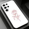 Line Rose  Phone Case for Samsung Galaxy S20,23 Ultra S24,22 Plus S25,26,21FE TPU Cover