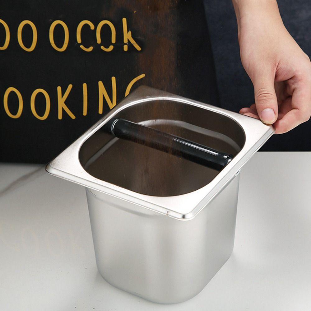 Bucket Stainless Steel Coffee Appliance Powder Slag Drum Coffee Knock Box Slag Drum Slag Tank