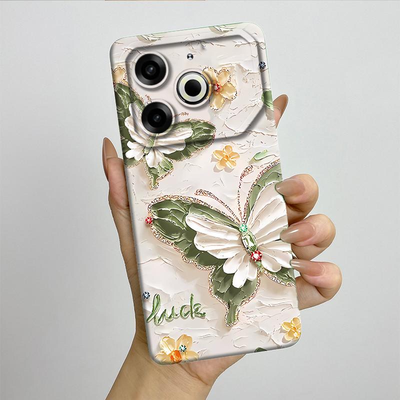 Per Tecno Pova 6 Neo Custodia POVA6NEO Silicone TPU Morbida Custodia per Telefono Verniciata Stampata Antiurto Protettiva Cover Posteriore
