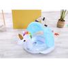 Baby Inflatable Swimming Ring With Sunshade For 1-3 Year Old Boys And Girls Cartoon Pattern Anti-flip Pvc Material Lightweight 580g