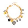 Collana Ciondolo a Forma di Cuore con Motivo Metallico Luce Vintage Lusso da Donna, Stile Punk Ccb Catena Spessa Catena Clavicola