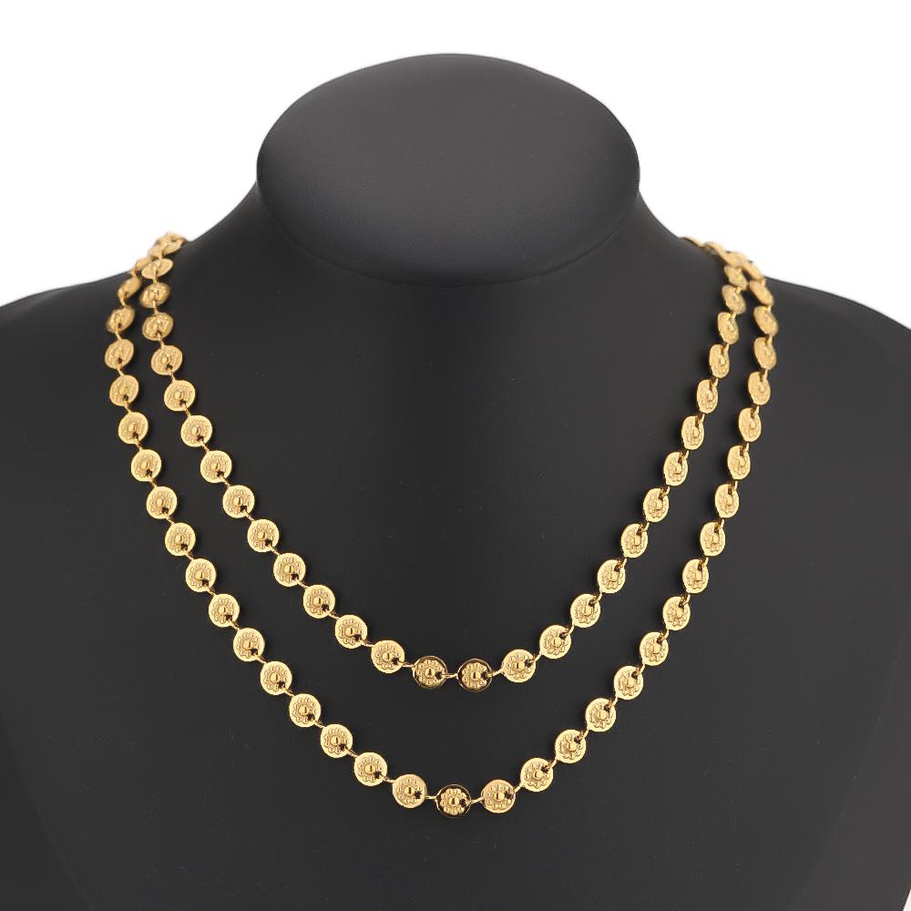 1 Meter Stainless Steel Gold Color 5mm Round Flower Chains Women Choker Necklace Making DIY Jewelry Making Accessories Supplies