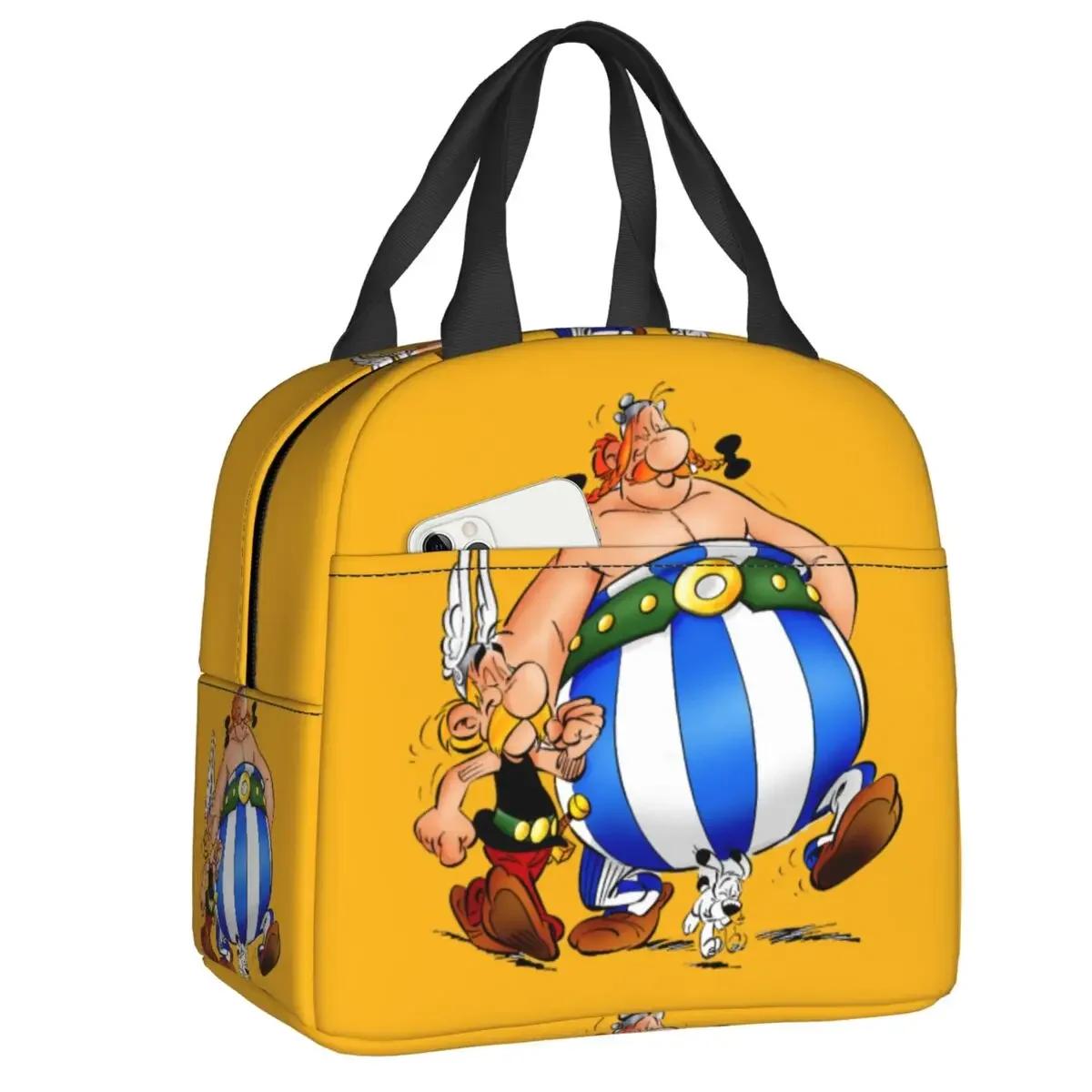 

Asterix And Obelix Lunch Box Adventure Manga Getafix Dogmatix Cooler Thermal Insulated Lunch Bag for Women Kids Food Bags 22x20x13CM помаранчевий