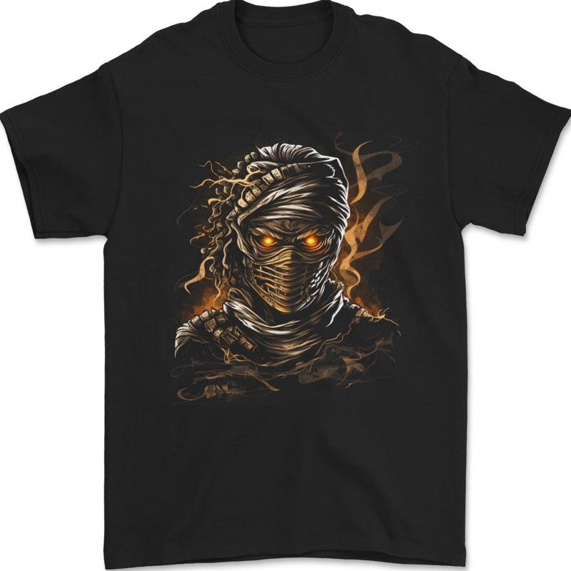 An Egyptian Demon Mummy Evil Eyes Men's T-Shirt 100% Cotton,