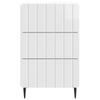 Nightstand High Gloss White 43 x 41 x 68 cm Engineered Wood