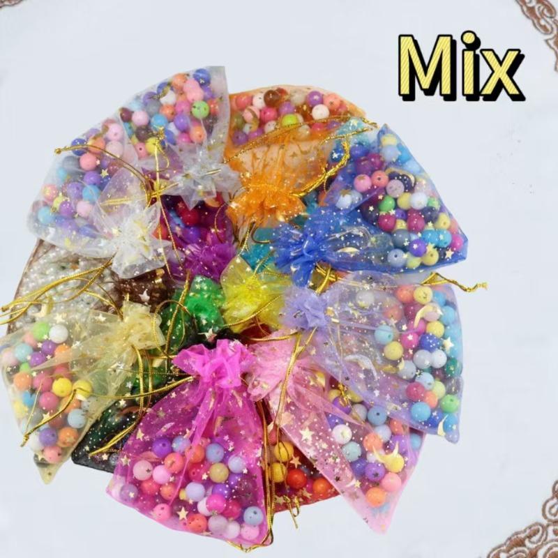 50-200pcs Moon Star Organza Gift Bag Multicolor Gifts Pouches For All Saints' Day Christmas Wedding Party Candy Jewelry Packing