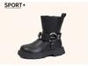 2026 Girls' Two-Layer Leather Winter Boots: Fashionable, Versatile, Warm Short Boots for Middle and Big Kids