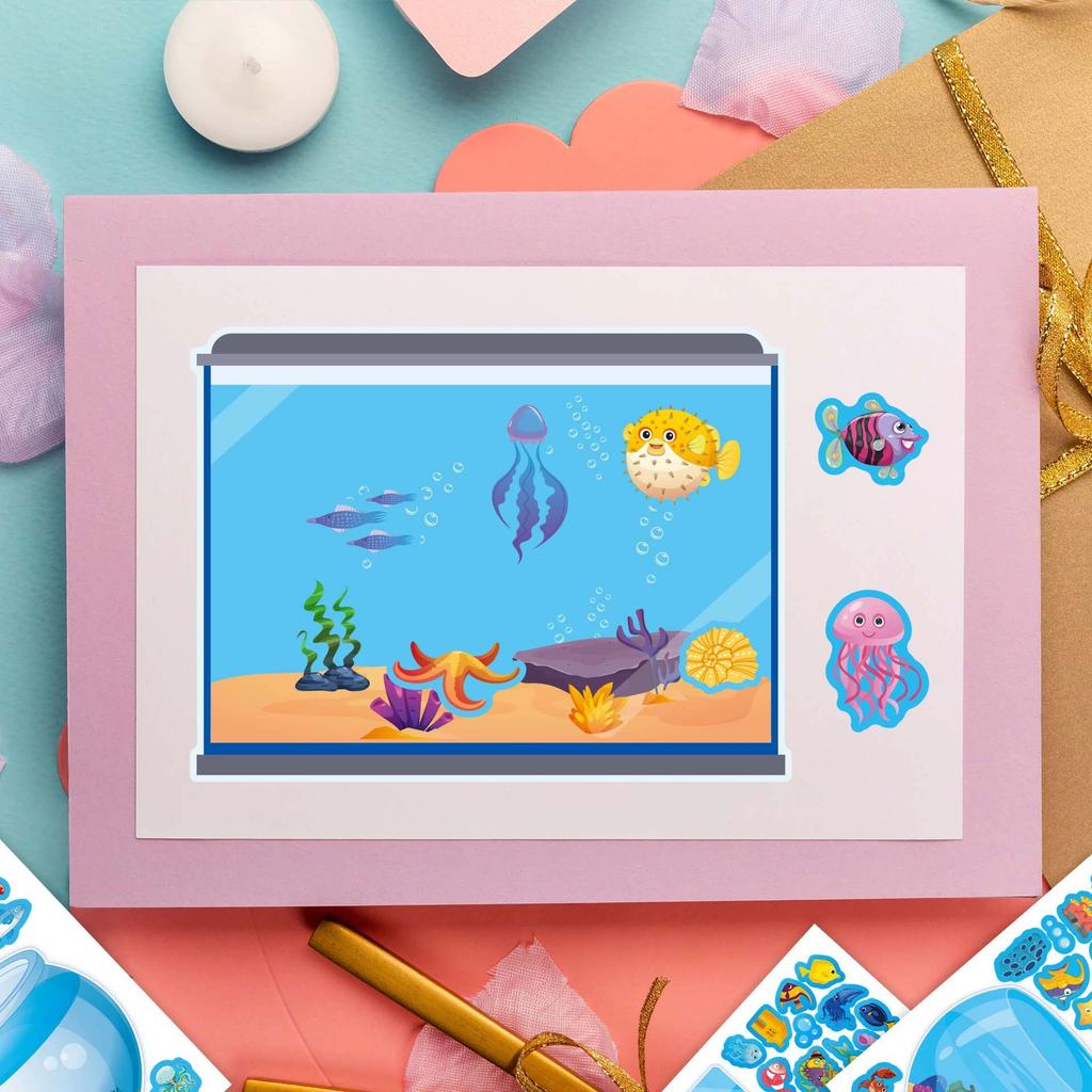 Waterproof Fish Tank Sticker Diy Notebook Sticker For Themed Party Birthday Party Notebook