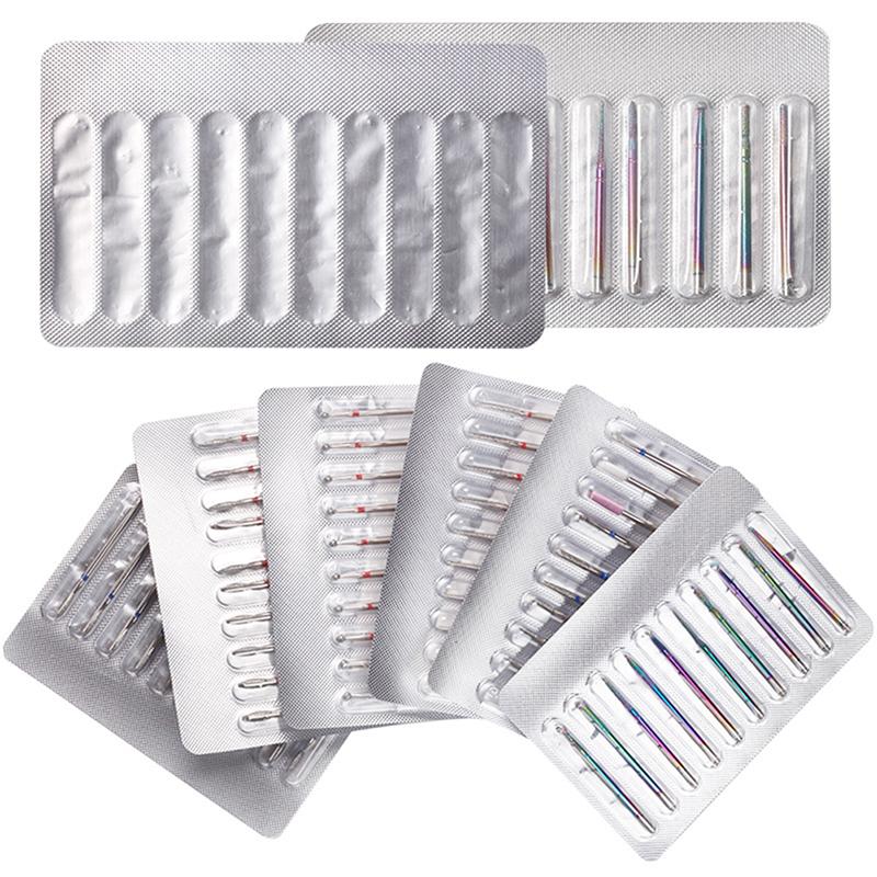 10Pcs Diamond Milling Cutters For Manicure Carbide Nail Drill Bits Kit Tools