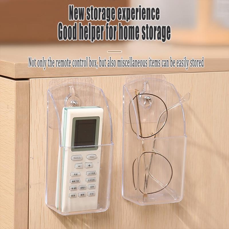 Acrylic Remote Control Holder Wall Mounted Control Storage Box Air Conditioning Remote Organizer