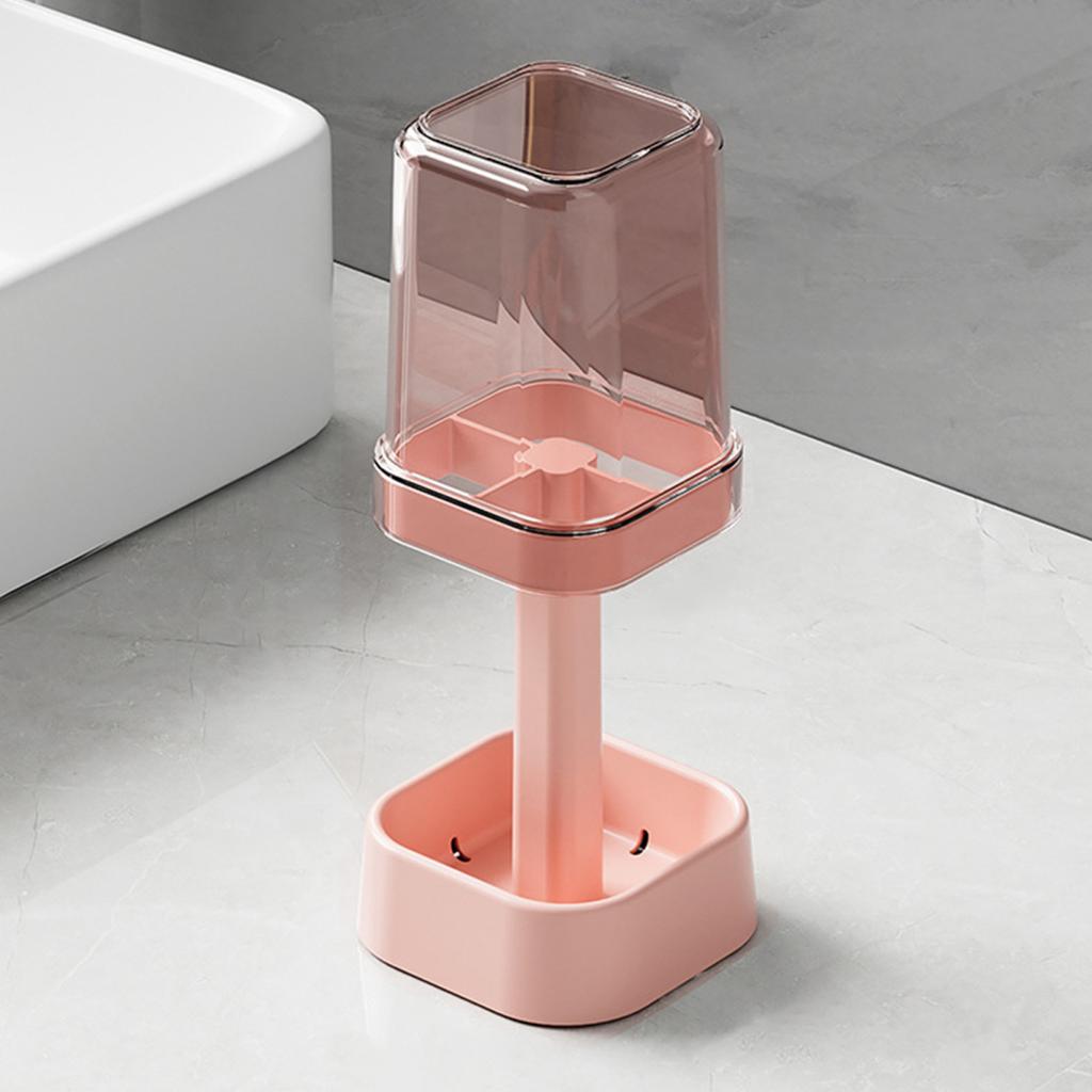 Yousheng Zahnbürstenständer mit Becher, staubdicht, höhenverstellbar, 3 Steckplätze, Halter für elektrische Zahnbürsten, Zahnpasta, Multifunktions-Organizer