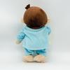 30Cm Funny Monkey Plush Toy Wearing Blue Striped Clothes Holding Banana Perfect For Cuddling And Kids Room Decoration