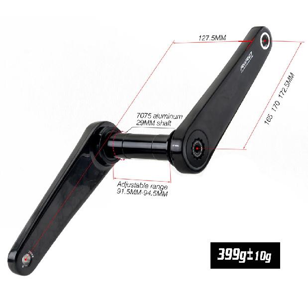 RIRO Carbon Fiber Road Crankset 29MM 50-34/52-36/53-39T Compatible with 11/12 Speed Shimano Direct Mount /110/130BCD Chainrings