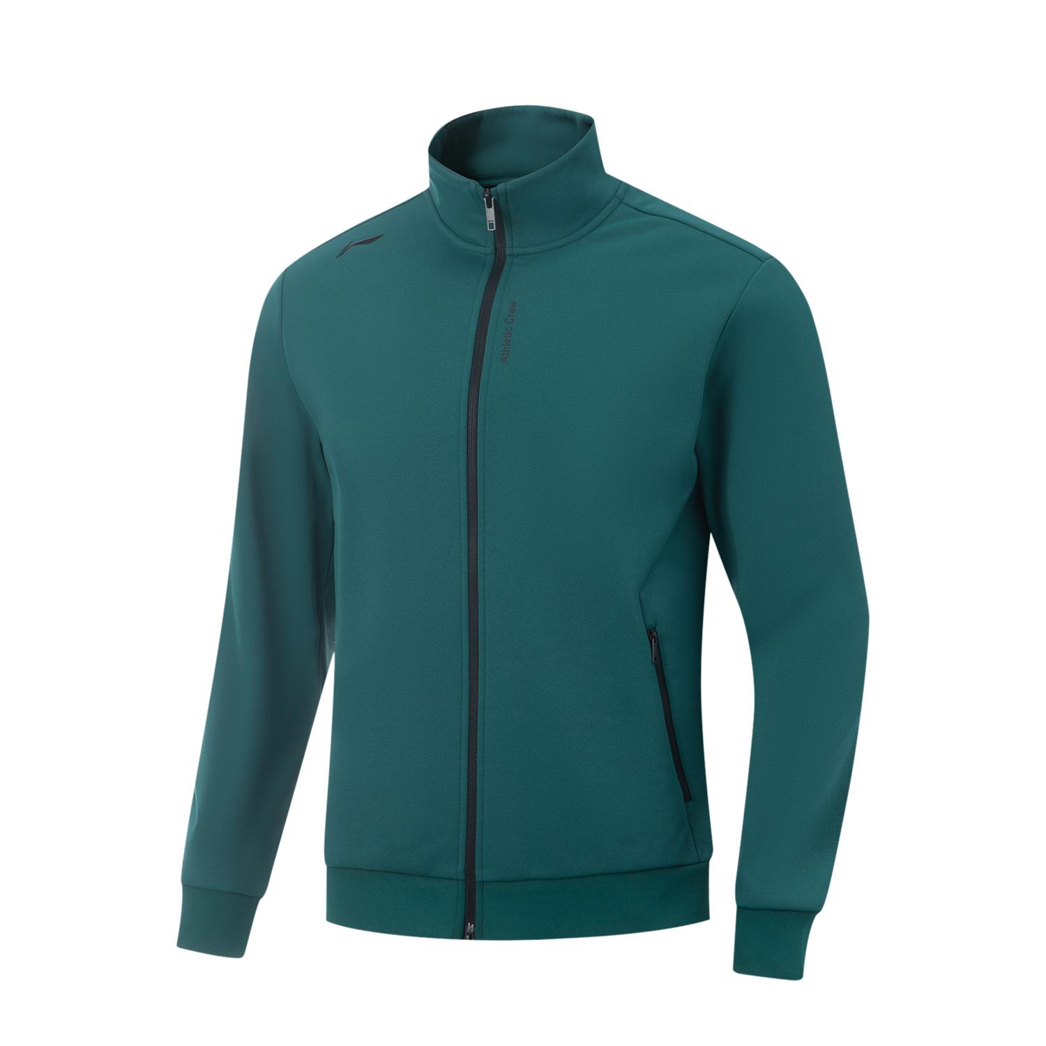 

Li-Ning Серия Фитнес Куртка с воротником-стойкой Логотип Простой принт буквами Молния Длинный рукав Мужская куртка AWDVE73-5 S