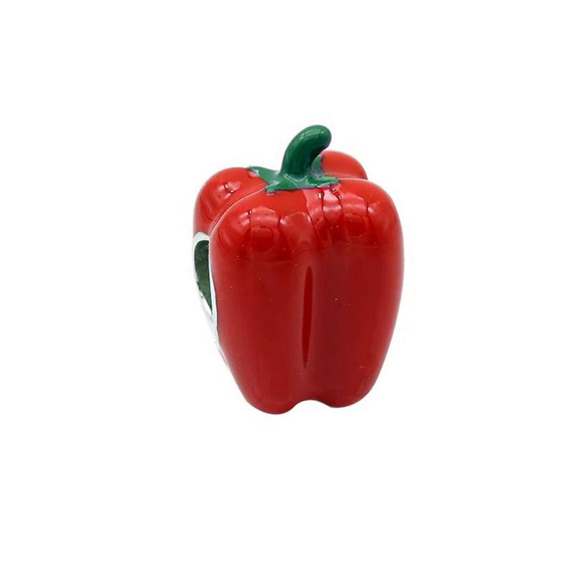 Fine Diy Women Jewelry Gifts Red Series Charm Beads Seeded Strawberry Maple Leaf Cherry Lucky Bag Fit Original Bracelet