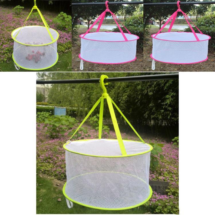 Foldable Clothes Drying Mesh Basket With Large Diameter For Socks And Underwear