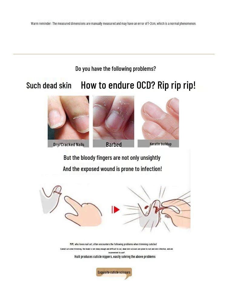 Vietnam Easy Cut D07-12 Stainless Steel 3MM Cuticle Nipper for Precise Nail Art