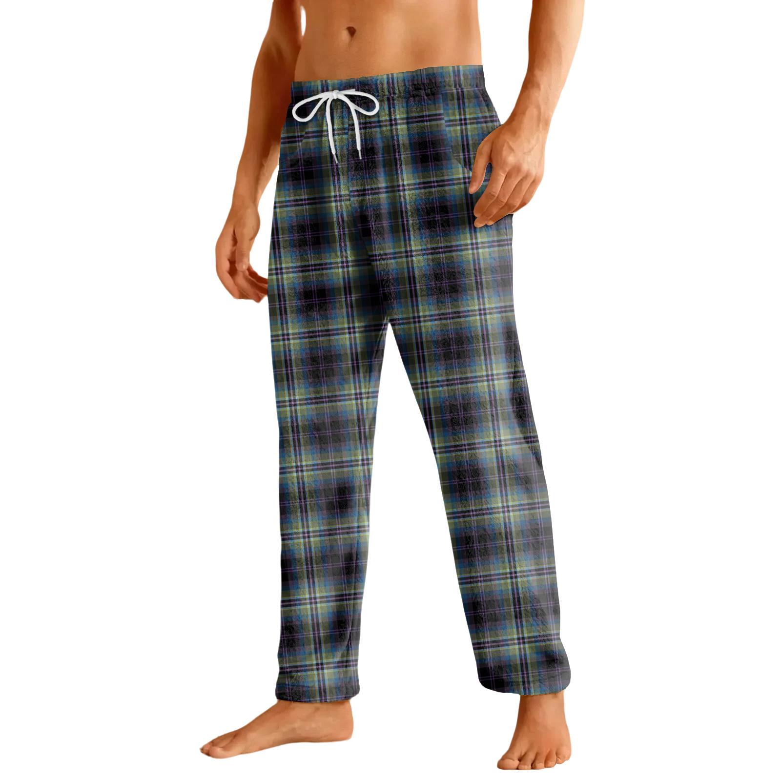 

Мужские домашние мягкие пижамные штаны со шнурком и карманами, повседневные спортивные штаны XL тёмно-синий