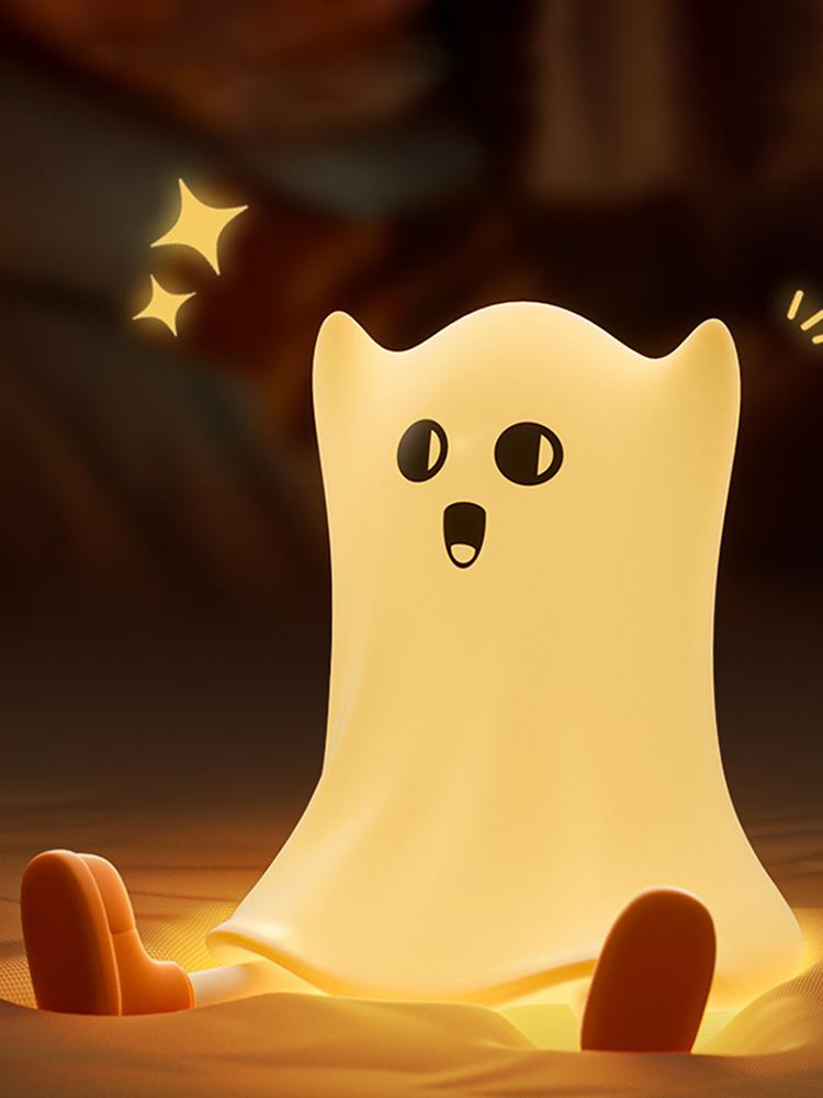 Cartoon Pumpkin LED Night Light USB Rechargeable Dimmable Squishy Night Lamp Silicone LED Kawaii Lamp for Children Holiday Gifts