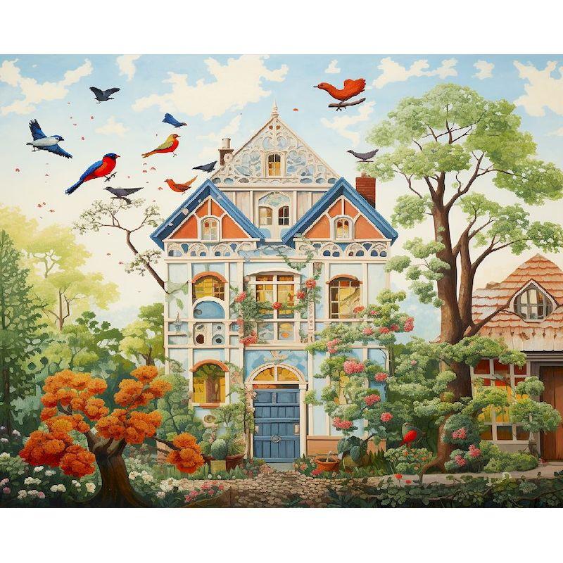 DIY 5D Diamant Malerei Haus Landschaft Diamant Stickerei Mosaik Volle Runde Bohrer Kreuz Stich Hause Dekoration Geschenk