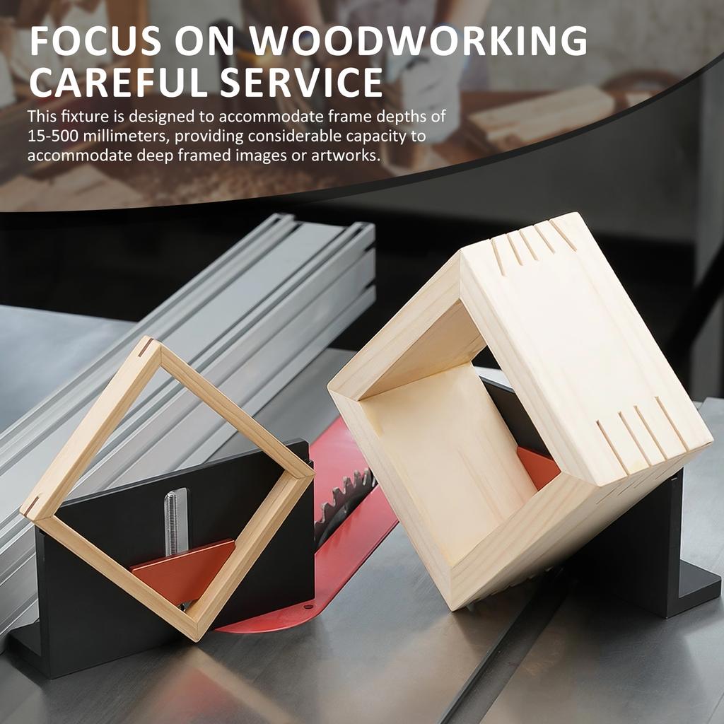 2Pcs Right Angle Woodworking Clip Spline Fixture Router Auxiliary Tools Aluminum Alloy Table Saw Jig for 5-42mm Thick Frame