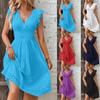 Women's Dress Lace Jacquard Hollow Out Slim V Neck Elastic Waist Midi Dress Vacation Mid Length Dresses for Daily Wear Korean