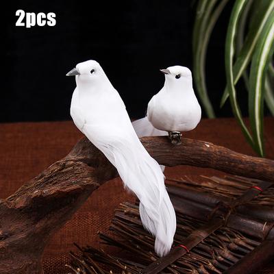 Bird Artificial Doves Outdoors Foam Lover Ornament