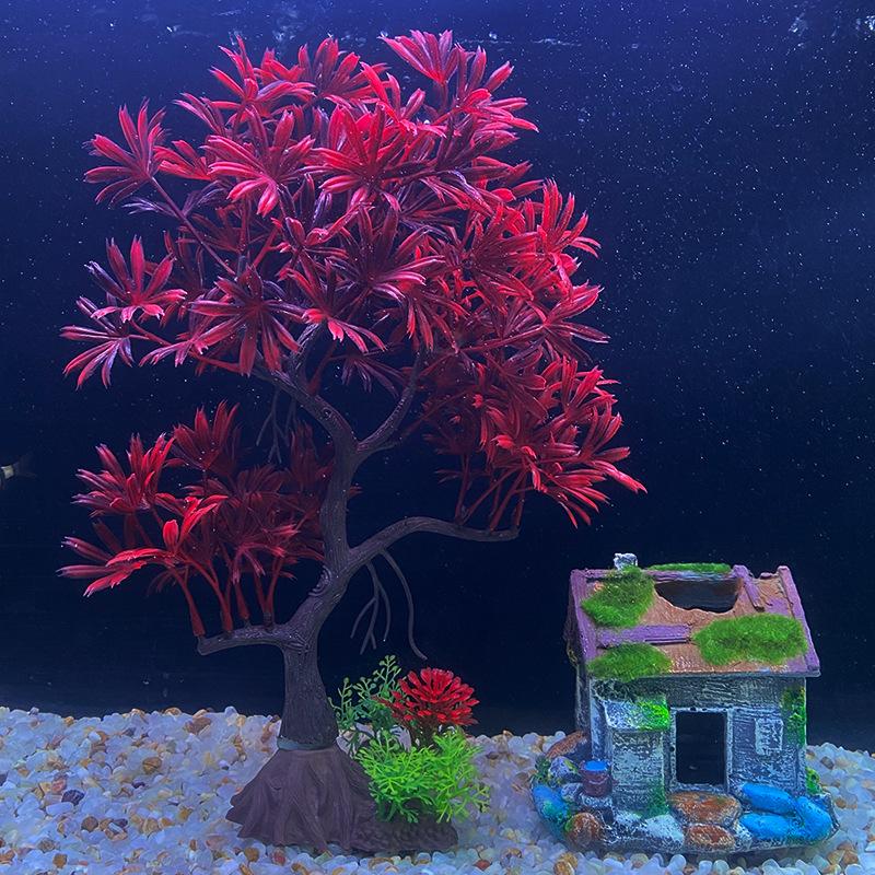 Simulation Water Glass Fish Tank Landscaping Decoration Imitation Water Plant Tree Aquarium Ornament DIY Fish Tank Decor Bigsize