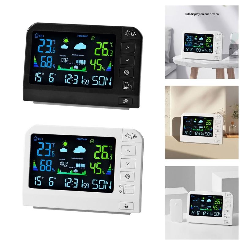 Wetterstationen Drahtlos Innen Außen, Heim Atomics Uhr Temperatur Luftfeuchtigkeit Barometer Innen Außen Thermometer