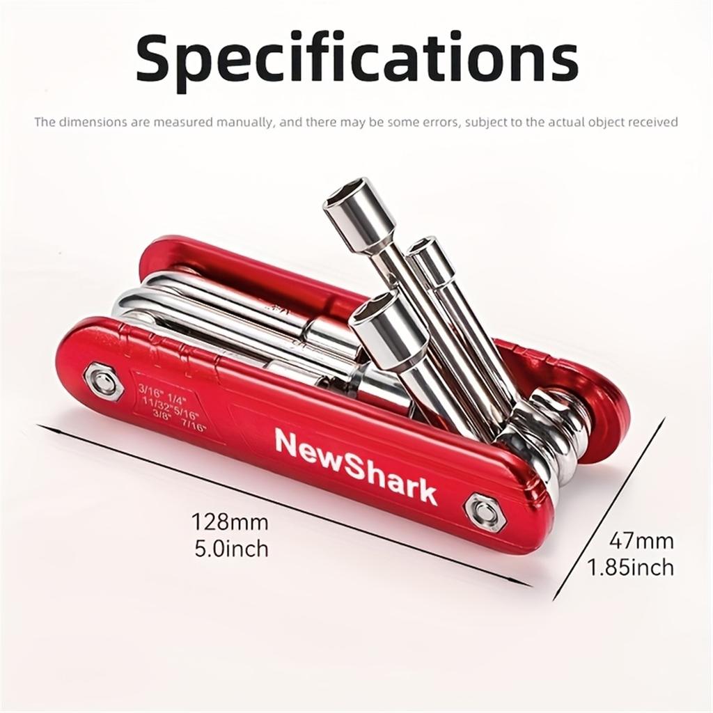 6 In 1 Folding Socket Wrench Set Multi Functional Portable Spanner Household Repair Hand Tool