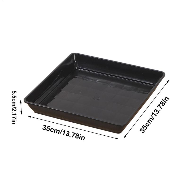 2pcs Square Plant Saucer 35cm Plant Saucer Tray Heavy Duty Plastic Plant Trays Flower Pot Indoor Outdoor Home Garden Supplies