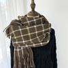 Women Imitation Cashmere Plaid Scarf Women's Autumn and Winter Fashion Shawl Winter Thickened Cold-proof and Warm Scarf