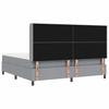 Box Spring Bed with Pillows Light Gray 200 x 200 cm Fabric